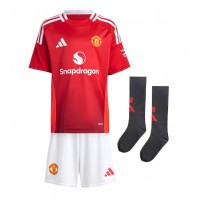 Dres Manchester United Alejandro Garnacho #17 Domaci za djecu 2024-25 Kratak Rukav (+ kratke hlače)